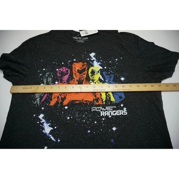 Saban's Power Rangers Movie Men Large Black Nep Bioworld T-Shirt NEW - Picture 8 of 11